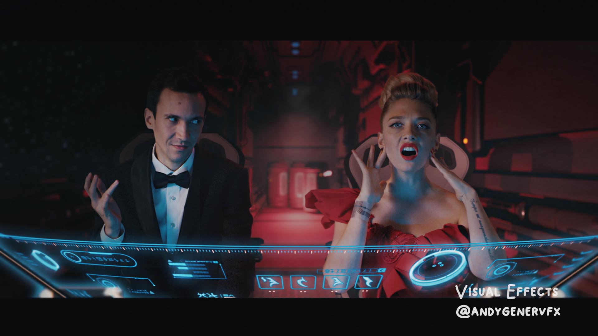 Visual Effects by Andy Gener (Spaceship environment, objects, effects, color correction)